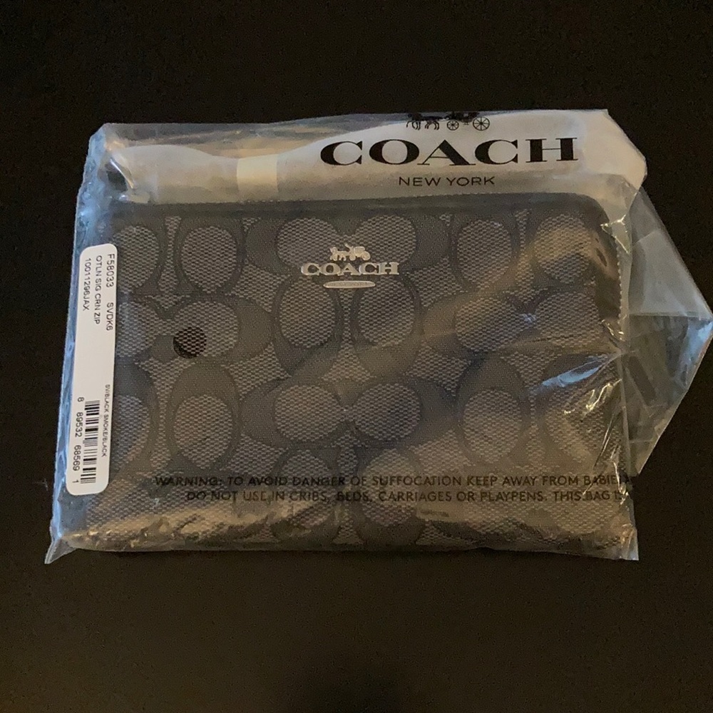 Black coach wristlet